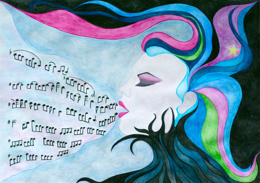 Night queen - drawing/painting